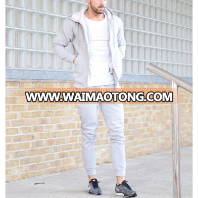 Different Kinds of Tracksuits White Streetwear Mens Fashion Simple 100% Cotton Slim Fit Tracksuit Custom