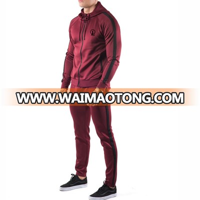 Guangzhou Factory High Quality Custom Tracksuit Elasticated Waist Slim Fit Sports Tracksuit Men Bulk Wholesale Tracksuit