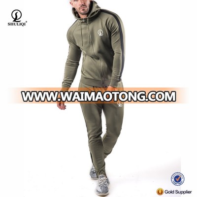 Custom logo aesthetics plain tracksuit soft slim fit mens tracksuit from china factory